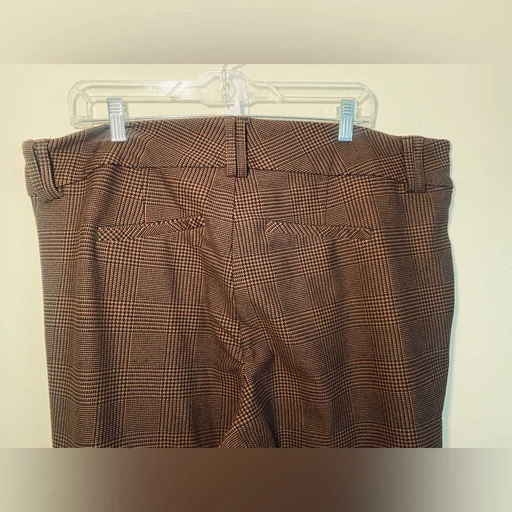 Pre-Loved Torrid Brown Plaid Trouser Boot Pants size 22R - Picture 5 of 8